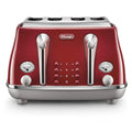 DELONGHI | Icona Capitals Red Vintage Style 4 Slice Toaster CTOC4003.R | 230140058