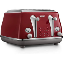 DELONGHI | Icona Capitals Red Vintage Style 4 Slice Toaster CTOC4003.R | 230140058
