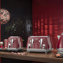DELONGHI | Icona Capitals Red Vintage Style 4 Slice Toaster CTOC4003.R | 230140058
