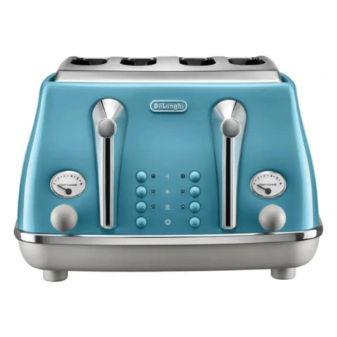DELONGHI | Icona Capitals Azure Vintage Style 4 Slice Toaster CTZS 4003.AZ | 230140077