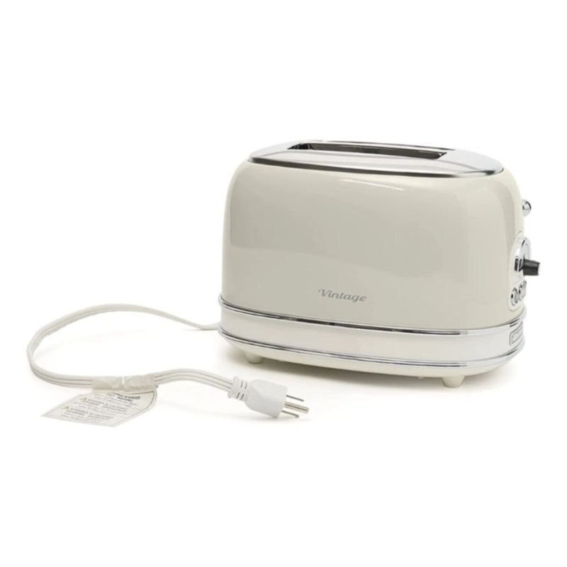 ARIETE | 155 Vintage Style 750W 2 Slice Toaster With Defrost Bagel And Reheat Cream/Beige | TE0185903