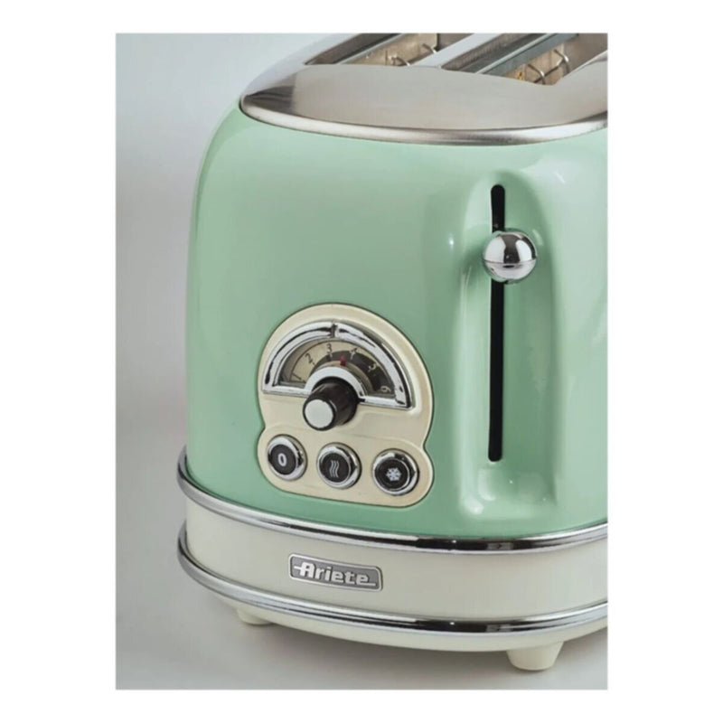 ARIETE | 0155/14 Retro Style 2 Slice Toaster Green | TE0185904