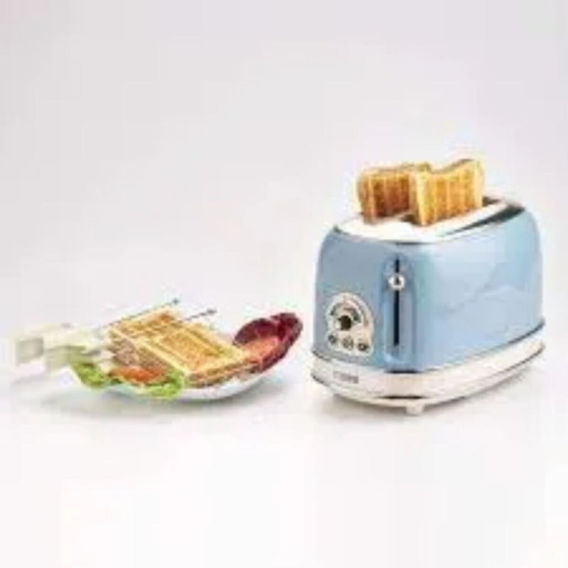 ARIETE | Vintage Toaster 2 Slice Cream/Blue | TE0185905