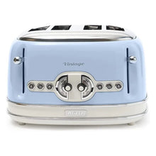 ARIETE | 156 Vintage Style 1500 Watt 4 Slice Toaster With Defrost Bagel And Reheat Blue | TE0185908