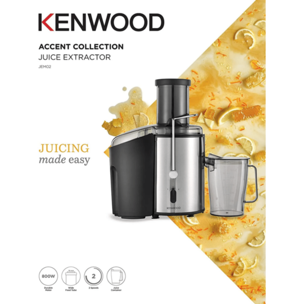 KENWOOD | Juice Extractor 800W Stainless Steel JEM02.A0BK | 00C016300KEAS/DB