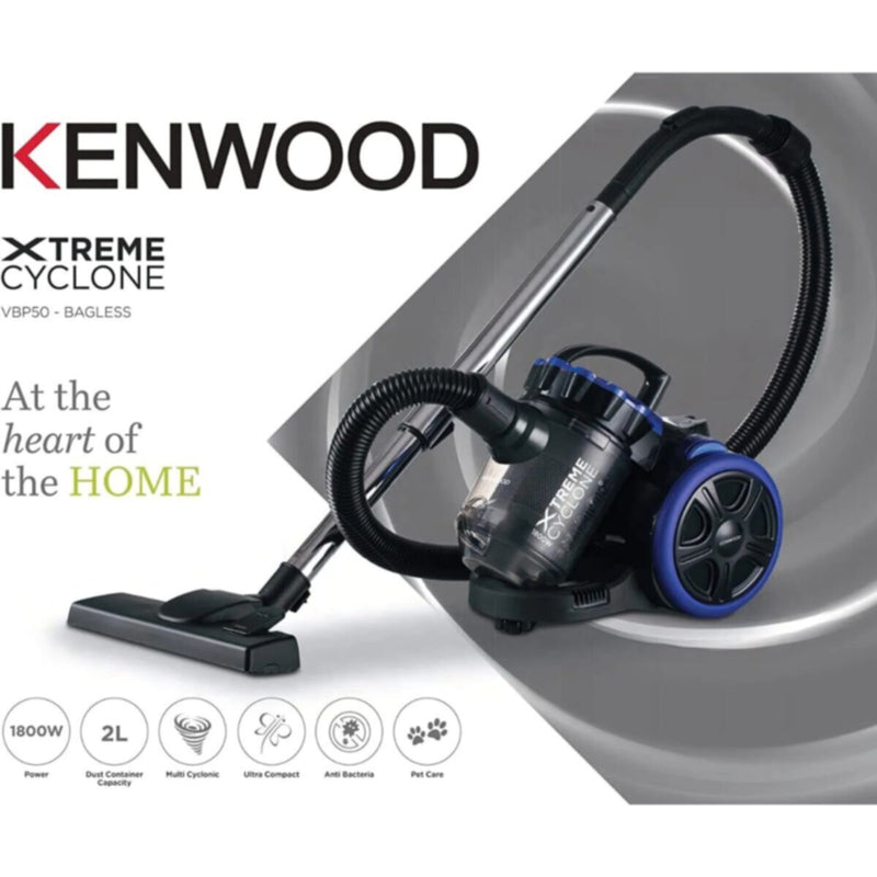 KENWOOD | Xtreme Cyclone Bagless Vacuum Cleaner 1800W VBP50.000BB | TE0188395