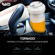 RAKO | 4 Blades Tornado Turbo Portable Blender | 9000024