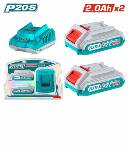 TOTAL | Li-ion Battery & Charger Kit | TFBCPK1222