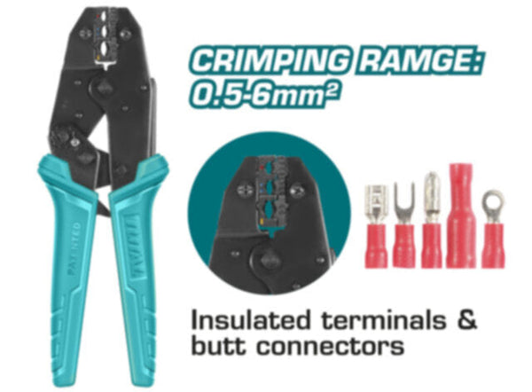 TOTAL | Rachet Crimping Plier 225Mm | THCPJ0506