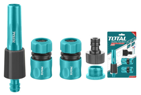 TOTAL  | 5 Piece Hose Connector with Twist Nozzle Set | THHCS05122
