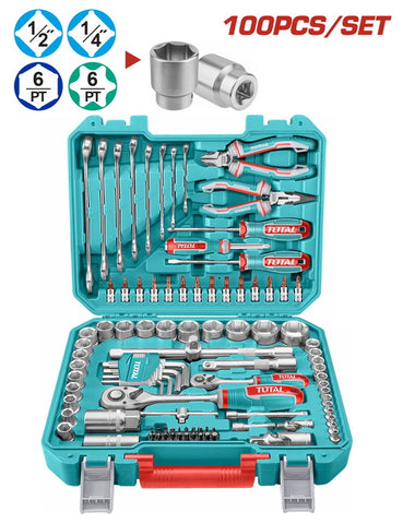 TOTAL | 100 Pcs Tools Set | THKTHP21006
