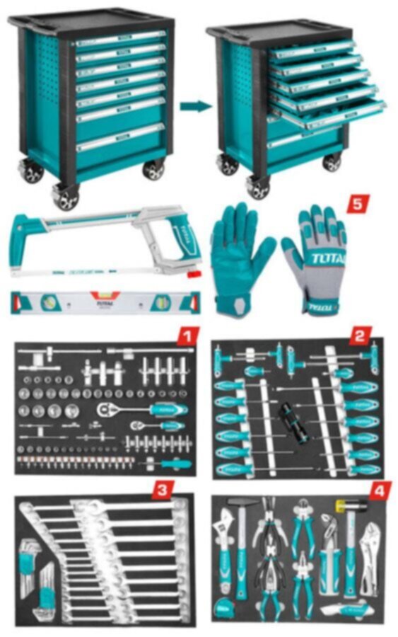 TOTAL | 162Psc Tool Chest Set | THPTCS71621