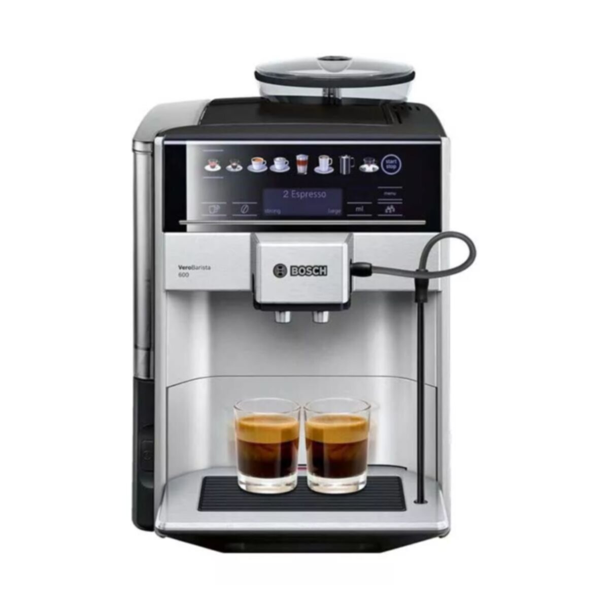 BOSCH | Vero Barista 600 Automatic Coffee Machine 1500W 9.84Kg Silver l TIS65621GB