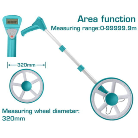 TOTAL | Digital Display Distance Measuring Wheel 10.000m | TMT19923