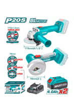 TOTAL | 20V Angle Grinder And Cut-Off Tool 2Pcs