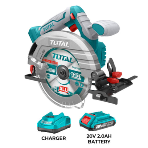 TOTAL | Circular Saw Li-ion 20V with Battery & Charger | TSLI1651