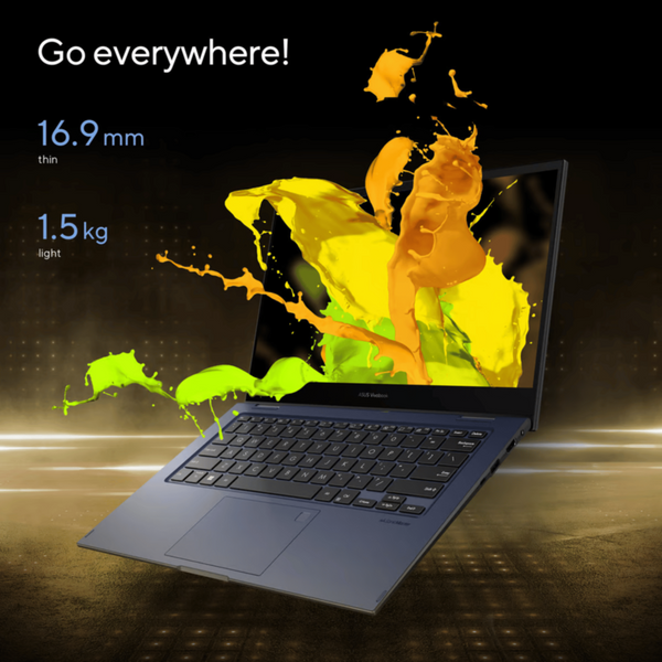 ASUS | Vivobook Go 14 Flip Touch Laptop Celeron 1.1GHz 4GB 128GB Win11 14"inch FHD Blue English/Arabic Keyboard with Stylus Pen + Microsoft 365 Personal 1-year | TP1400KA-BZ056WS