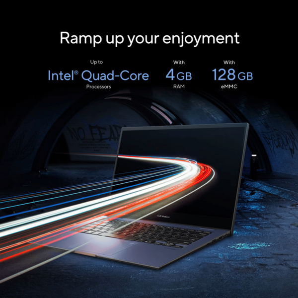 ASUS | Vivobook Go 14 Flip Touch Laptop Celeron 1.1GHz 4GB 128GB Win11 14"inch FHD Blue English/Arabic Keyboard with Stylus Pen + Microsoft 365 Personal 1-year | TP1400KA-BZ056WS