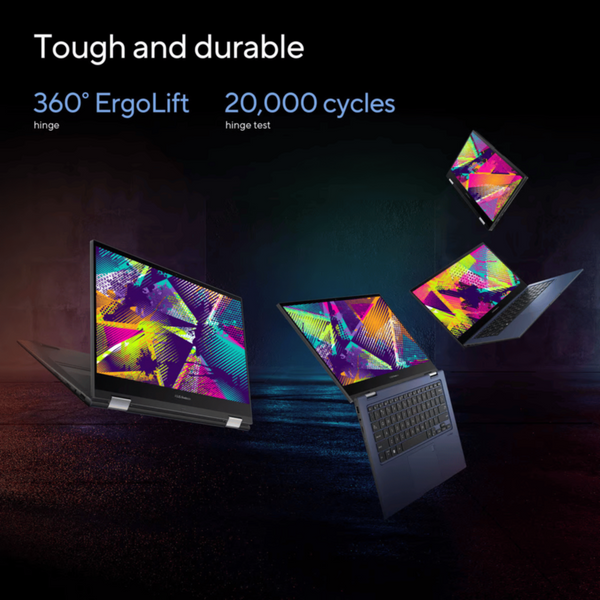 ASUS | Vivobook Go 14 Flip Touch Laptop Celeron 1.1GHz 4GB 128GB Win11 14"inch FHD Blue English/Arabic Keyboard with Stylus Pen + Microsoft 365 Personal 1-year | TP1400KA-BZ056WS