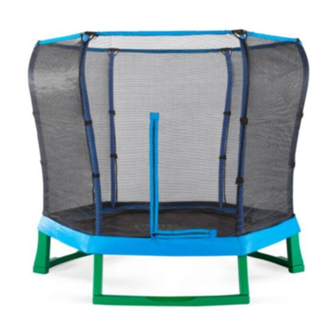 PLUM | Blue/Green Junior Jumper Trampoline& Enclosuere 7ft | PLU115TOY00049