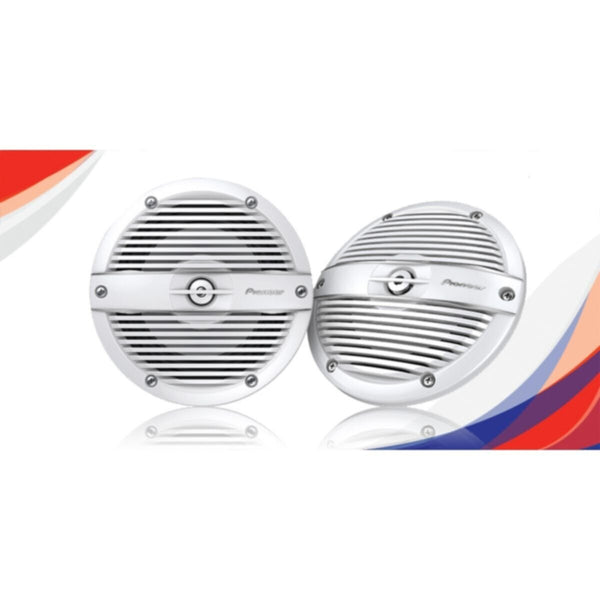 PIONEER | 6-1/2" - 2-way, 200w Max Power, IPX7 Rated, Classic Grille Design Car Marine Speakers Pair | TS-ME650FC