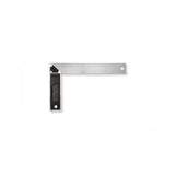 CLARKE | Try Square 12 inch Metric & Inch Marking Clear Grey Finish Rust Resistant & Cast Zinc Black Handle Heavy Duty | TS12HC