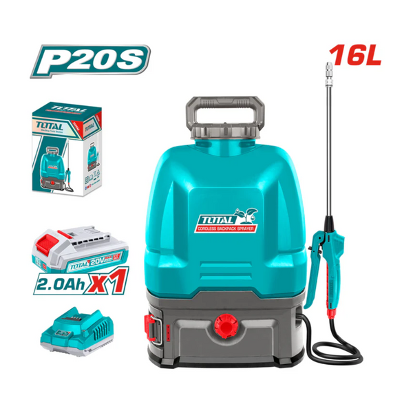 TOTAL | Cordless Backpack Sprayer 16L 5Bar | TSPLI20162
