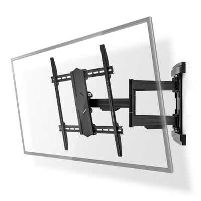 NEDIS | Full Motion TV Wall Mount 43"-90"inch | Maximum supported screen weight: 70 kg | Tiltable | Rotatable | Minimum wall distance: 70 mm | Maximum wall distance: 800 mm | 3 Pivot point(s) | Steel | Black | TVWM6570BK