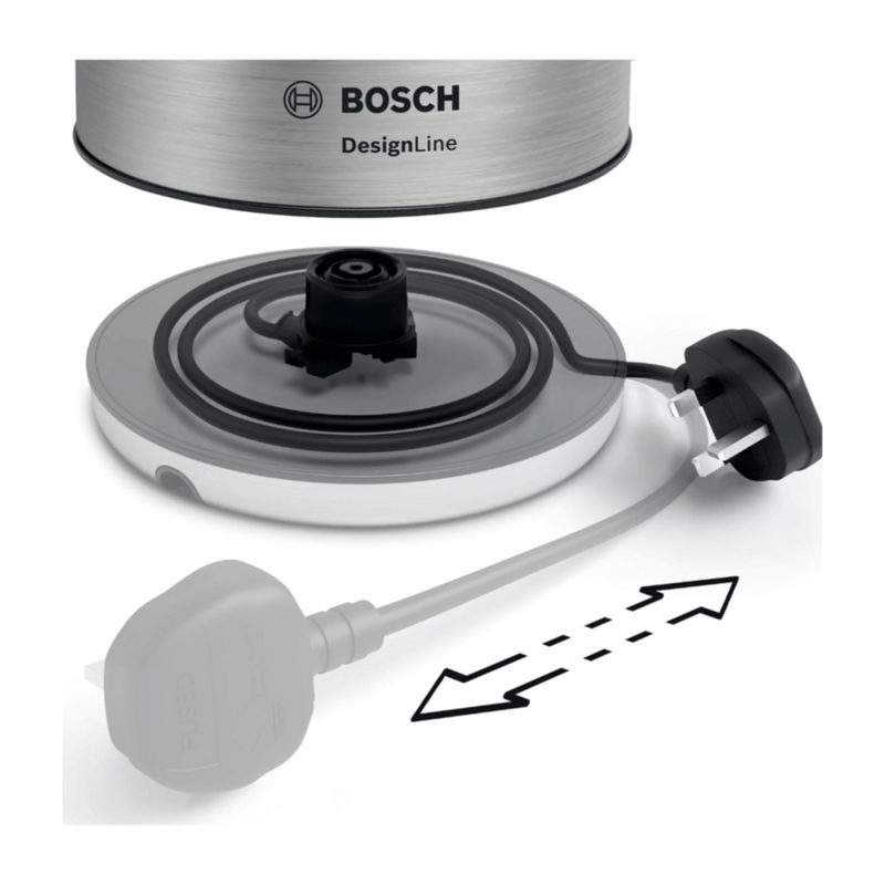 BOSCH | DesignLine 1.7Ltr Kettle Stainless Steel | TWK4P440GB