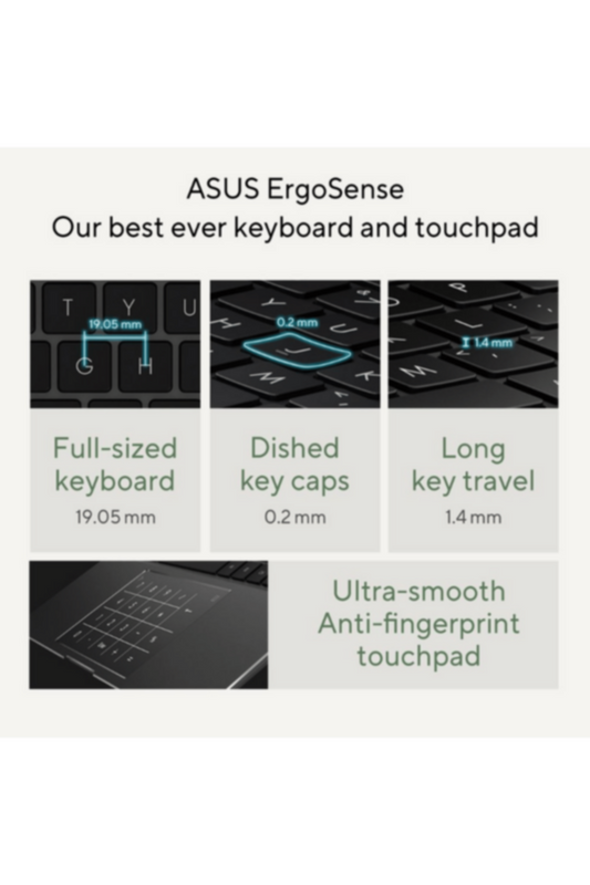 ASUS | Zenbook 14 OLED Laptop Ryzen 5 2.3GHz 8GB 512GB Win11 14inch OLED Black English/Arabic Keyboard Middle East Version | UM3402YA-OLED1R5W