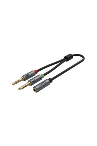 UNITEK | 0.2M, 3.5MM AUX Audio Cable - Female to 2*Male | Y-C957ABK
