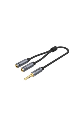 UNITEK | 0.2M, 3.5MM AUX Audio Cable - Male to 2*Female | Y-C956ABK