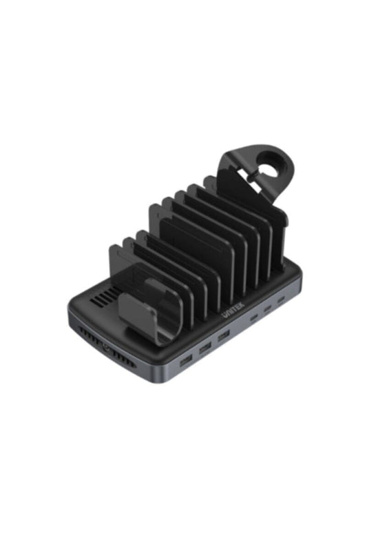UNITEK | 120W USB 6-Port Charging Station (3*USB -A 2.4A + 2*USB -C PD 20W + USB -C PD 60W), 20V6A Power Adapter, Black | P1207A