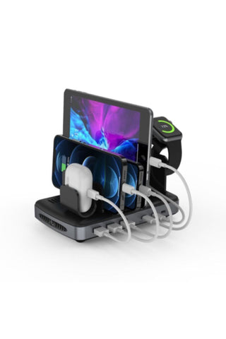 UNITEK | 120W USB 6-Port Charging Station (3*USB -A 2.4A + 2*USB -C PD 20W + USB -C PD 60W), 20V6A Power Adapter, Black | P1207A