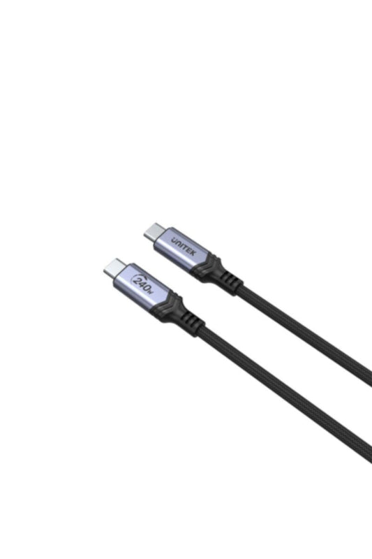 UNITEK | 2M USB Type-C 240W 48V 5A Power Delivery 3.1 Braided Charging Cable | C14110GY-2M