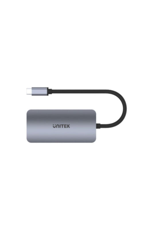 UNITEK | 5-in-1 USB 3.1 Type-C Hub with MST (USB3.0 + 2*HDMI + VGA + PD 100W), Space Grey | D1051A