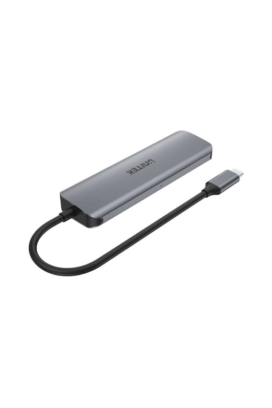 UNITEK | 6-in-1 USB 3.1 Type-C Hub (3-Port USB3.0 + Card Reader + HDMI), Space Grey | H1107F
