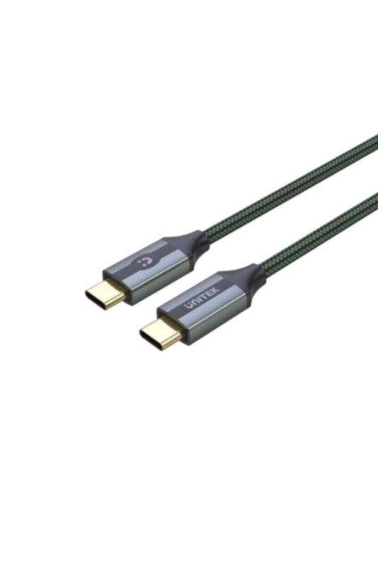 UNITEK | USB -C 100W PD Fast Charging Cable with 4K 60Hz and 10Gbps (USB 3.2 Gen2) Midnight Green Edition 1M | C14079GN