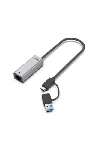 UNITEK | USB -C to Gigabit Ethernet Adapter with USB -A Adapter | Y-3465A