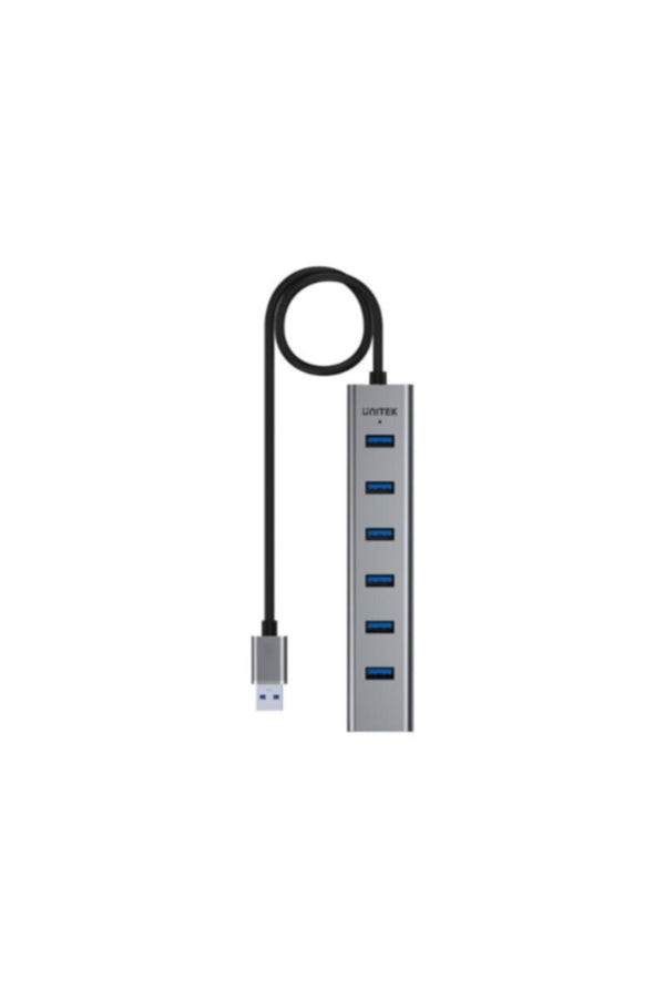 UNITEK | USB 3.0 7-Port Aluminium Hub ( Portable with Power adapter ) | Y-3090