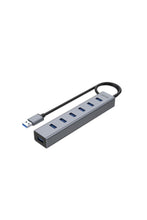 UNITEK | USB 3.0 7-Port Aluminium Hub ( Portable with Power adapter ) | Y-3090
