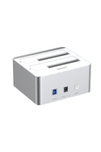 UNITEK | USB 3.0 to SATA6G 2.5â€/3.5â€ Dual Bay Hard Disk Docking Station - Silver | Y-3026