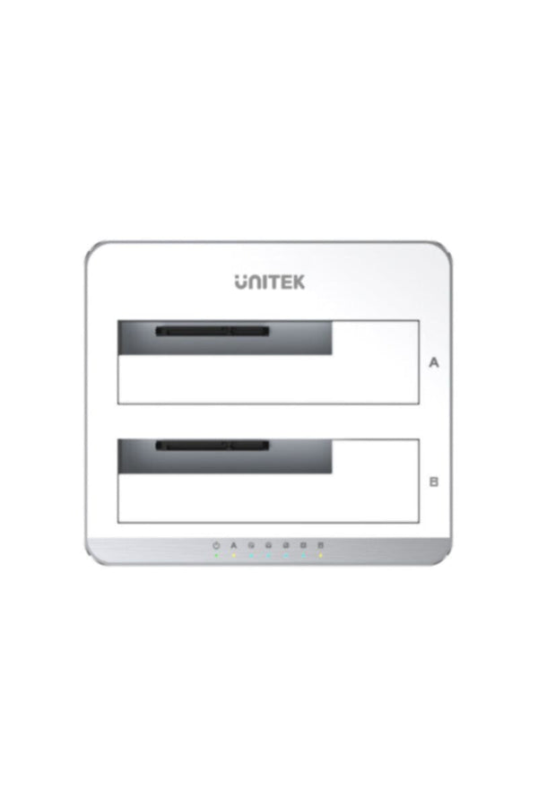 UNITEK | USB 3.0 to SATA6G 2.5â€/3.5â€ Dual Bay Hard Disk Docking Station - Silver | Y-3026