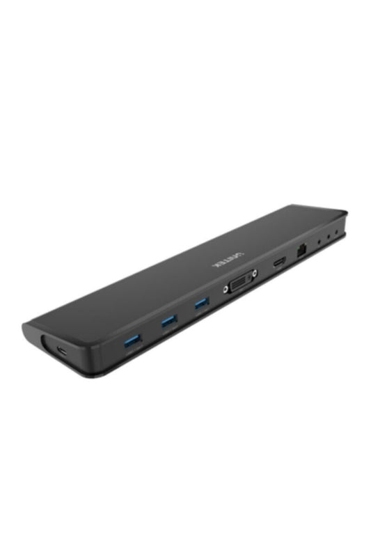 UNITEK | USB3.1 Universal Docking Station (3-Port USB3.0 + DVI + HDMI + RJ45 + Audio), Black , 5V2A Power Adapter, DVI-to-VGA Adapter, USB-A and USB-C Cables | D001A