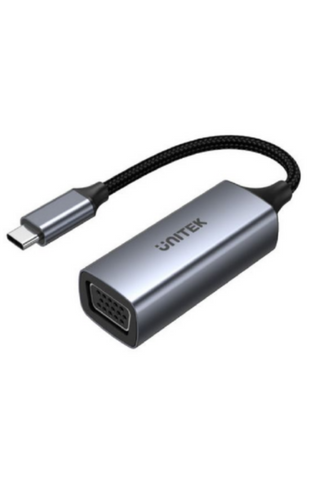 UNITEK | USB -C to VGA(1080P 60Hz) Adapter Cable, with Briad, Grey & Black | V1413A