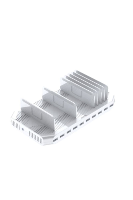 UNITEK | USB 10-Port Smart Charging Station White, 12V8A Power Adapter | Y-2172