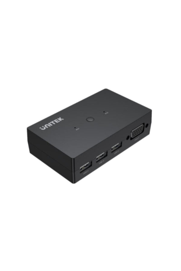 UNITEK | VGA KVM Switch 2 In 1 Out with 3-Port USB 2.0 Hub | U-8709ABK