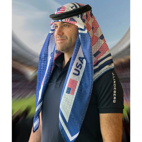 USA | Football fan head gear Arabic Style - Ghutra and Egal setÂ |Â OneÂ size