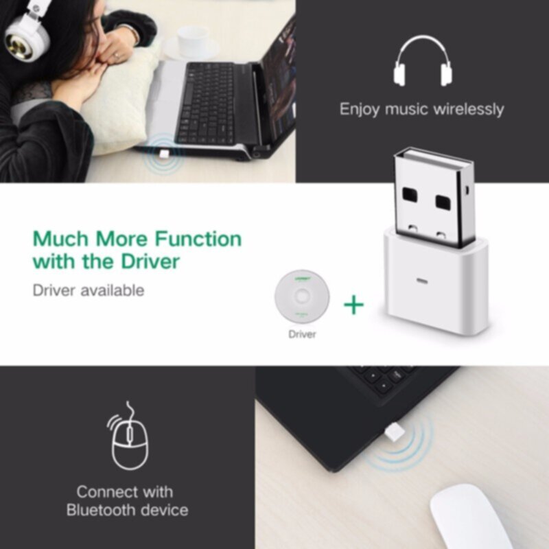 UGREEN | USB Bluetooth Adapter 4.0 to PC Qualcomm aptX | US192-30443