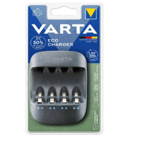 VARTA | Eco Charger For Rechargeable Batteries in 4 AA/AAA | AVAVA57680101